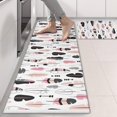 thumbnail image 2 of Kitchen Rugs Sets Of 2,Pink Black Geometric Feather and Arrow Pattern Anti Fatigue Kitchen Mat Rugs Non Slip Washable,Decorative Kitchen Floor Mats for Kitchen,Sink,Laundry,17"X47", 2 of 5