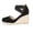 Black, variant on Women's Comfortable Sandals Lace Up Espadrilles Closed Toe Wedges Sandals Strappy Slingback Platform Heels