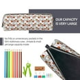 thumbnail image 5 of Yiaed Christmas Santa Claus Print Leather Pencil Case - Leather Pen Pencil Holder - Elegant & Practical Pencil Pouch for Work & Office, 5 of 7
