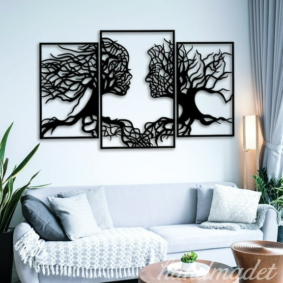 Handmadetneonsign Tree of Life Wall Art, Tree of Life Wall Decor, Set 3 Of Tree of Life Wall Metal