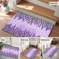 thumbnail image 5 of Entryway Rug 2'x3', Purple Lavender Small Rug for Kitchen Bathroom Door Mat Indoor Entrance, Spring Watercolor Wildflowers Plant Plaid Non-Slip Area Rugs Floor Mats Carpet Front Door Rugs, 5 of 8