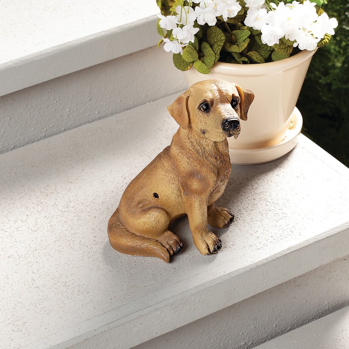Fox Valley Traders Motion Sensor Barking Dog, Hand-Painted Resin