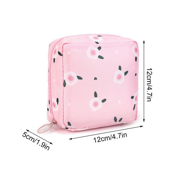 NSESSHome Sanitary Napkin Storage Bag,Menstrual Cup Pouch, Portable Sanitary Napkin Pads Storage Bags Feminine Menstruation First Period Bag for Teen Girls Women Ladies