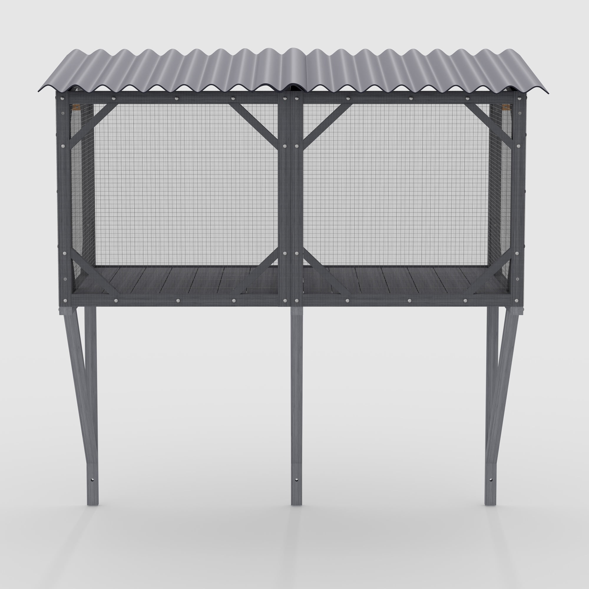 Jopath 43.3" Catio Outdoor Cat Enclosure for Sunbathing Napping and Viewing Window Perch for Large Indoor Cats Gray
