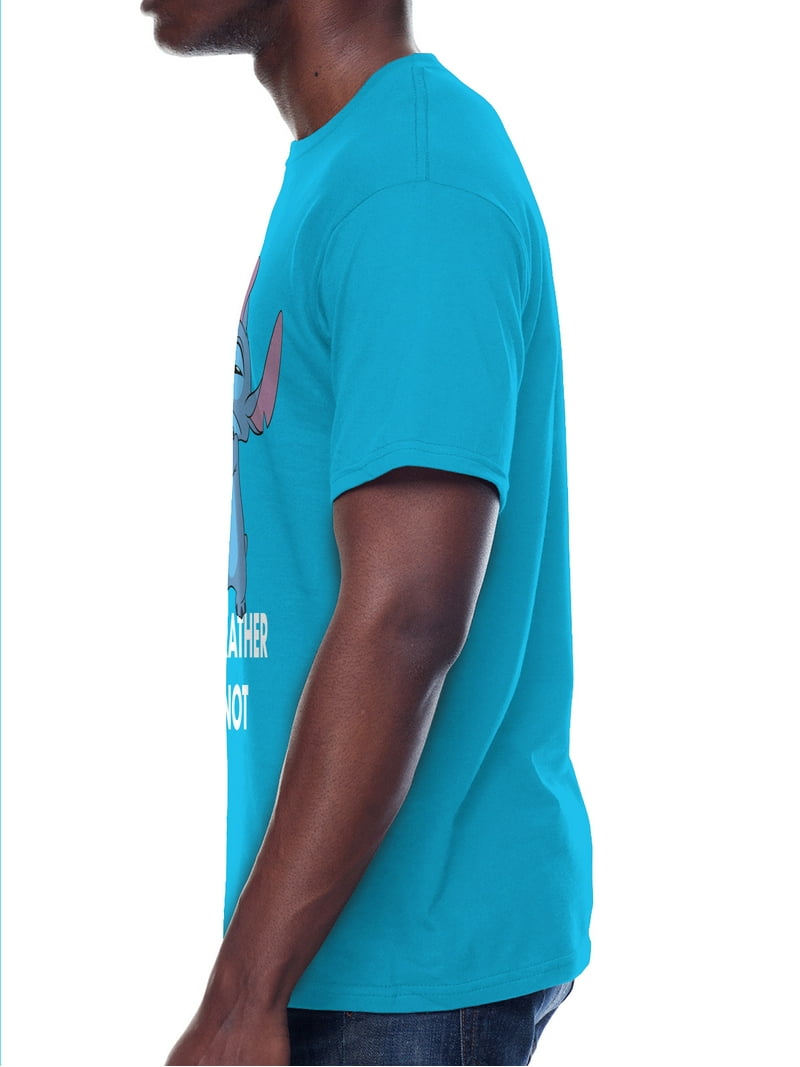 Lilo & Stitch Mens & Big Men's I'd Rather Not Graphic Tee Shirt