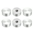 thumbnail image 1 of Unique Bargains M6 Thread 20mm Diameter Round Shape Aluminum Disc Hardware 6pack Aluminum Circle Disc Glass Top Adapter for Glass Table, 1 of 5