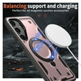 thumbnail image 4 of Compatible with Samsung Galaxy A26 5G Case, Hybrid Slim Phone Cases Fit for Samsung Galaxy A26 5G, Compatible with MagSafe Magnetic Ring Stand Rugged Case, Shockproof Protective, Rosegold, 4 of 6