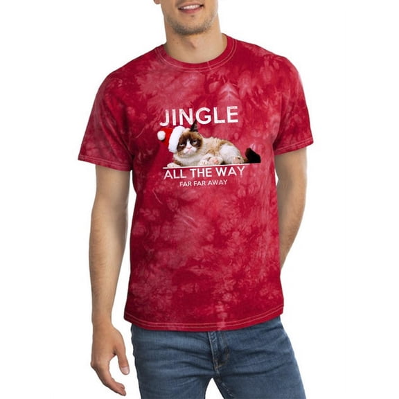 Jingle Far Away. Grumpy Cat Tie-Dye Crystal Men -, Male Medium