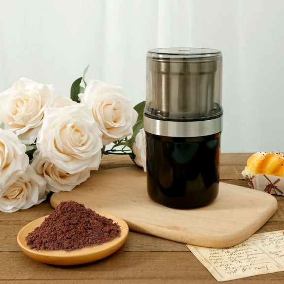 Electric Coffee Grinder Compact Electric Spice Grinder with Removable Stainless Steel Bowl One Press Handling Electric Coffee Bean Grinder Practical Coffee Bean Mill for Home Kitchens