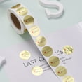 thumbnail image 5 of 1Roll DIY Scrapbook Decorative Adhesive Tapes Flat Round with Word Handmade with Love Gold 25mm about 500pcs/roll, 5 of 5