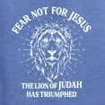 thumbnail image 5 of Wild Bobby Fear Not For Jesus The Lion Of Judah Has Triumphed Inspirational/Christian Unisex Graphic Hoodie Sweatshirt, Vintage Heather Blue, Large, 5 of 5