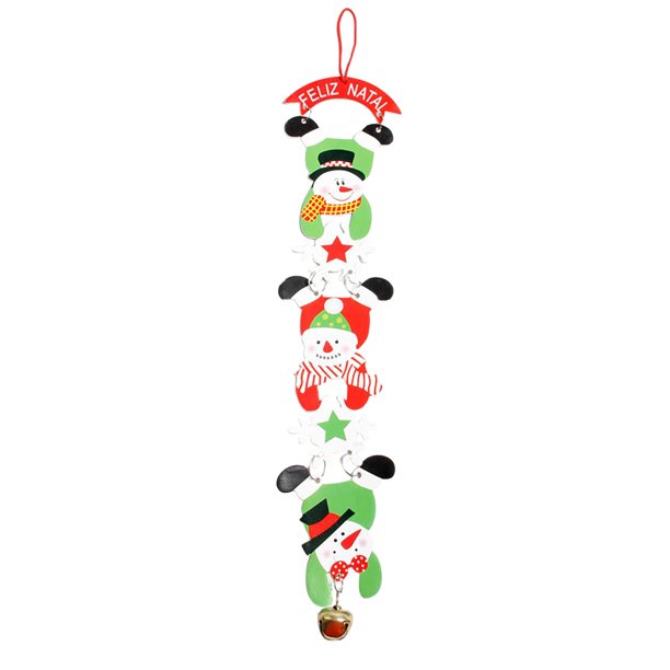 Gibobby Cuerda de muñeco de nieve de Navidad con campana Colgante de muñeco de nieve de Navidad Decoraciones de Navidad(colour)