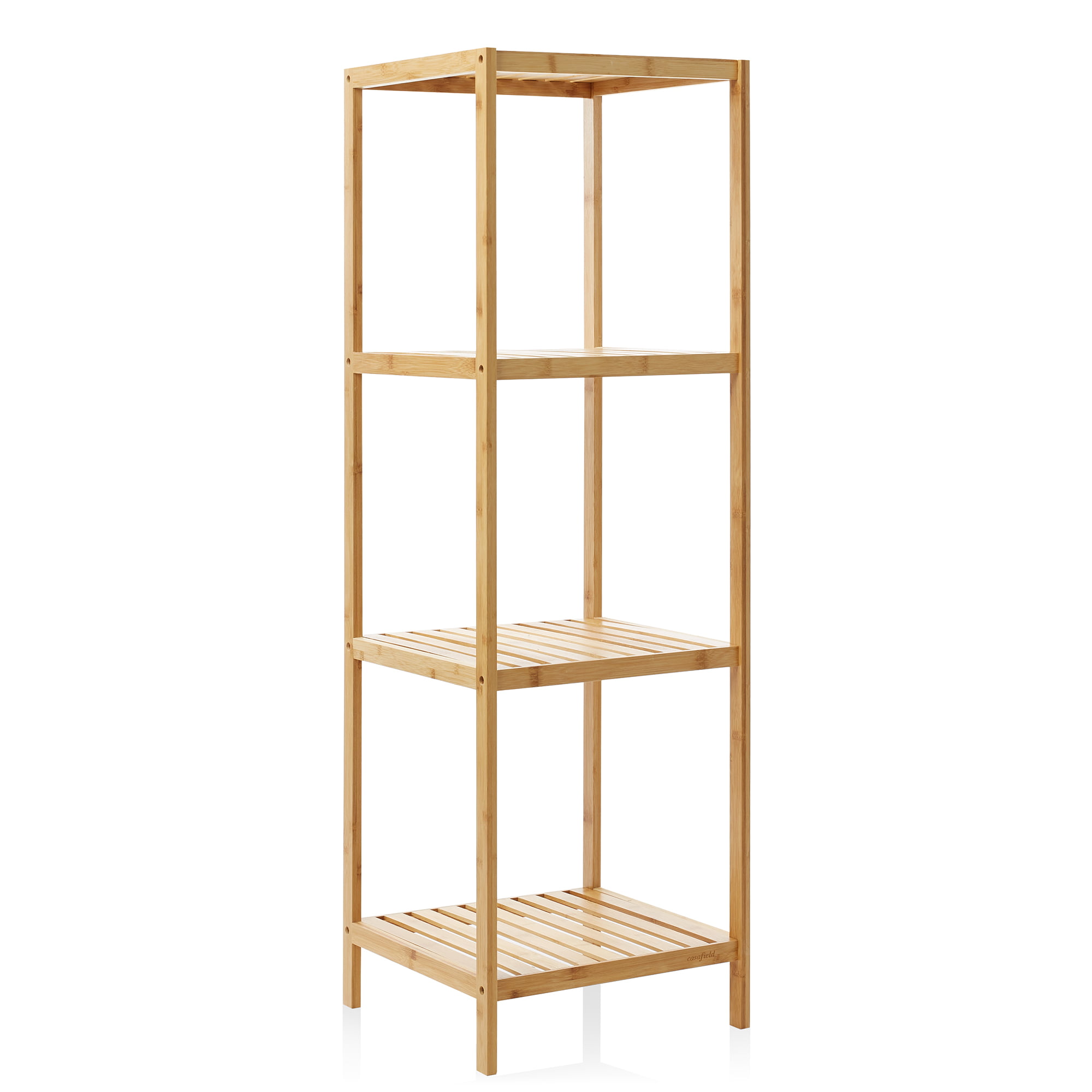 Beech Set of 2 Furinno 2-NW889BE Go Green 4-Tier Multipurpose Storage Rack Shelving Unit with Bins
