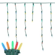 M5 Christmas LED Icicle Light Set, Green Wire, 15' Long, 150 Light - Picture 31 of 64