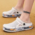 thumbnail image 2 of XIHAHA Zapatillas de verano para hombre, chanclas de playa transpirables con agujeros, Sandalias planas sin cordones informales Unisex, Zapatos para hombre talla 45, 2 of 5
