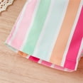 thumbnail image 5 of PatPat Toddler Girls Outfits Baby Little Girl Clothes Sets 2pcs Sweet Girly Flutter Sleeve Top and Stripe Belted Shorts Set for Gift, Hot Pink, 3-4T, 5 of 6