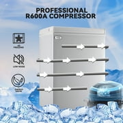 Chest Freezer Small Deep Freezers WANAI Mini Top Door Freezer Storage Basket 7 Temp Control White