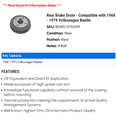 thumbnail image 2 of Rear Brake Drum - Compatible with 1968 - 1979 Volkswagen Beetle 1969 1970 1971 1972 1973 1974 1975 1976 1977 1978, 2 of 2