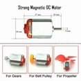 thumbnail image 4 of DC Motors Kit, Mini Electric Hobby Motor 3V -12V 25000 RPM Strong Magnetic with Shaft Propeller,Battery Holder, 4 of 8