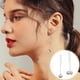 thumbnail image 1 of Pendientes de perlas con ganchos para la oreja, pendientes geométricos de perlas con forma de concha., 1 of 9