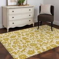 thumbnail image 3 of 3'x5' Rug for Living Room Bedroom, Yelllow Floral Washable Area Rugs Non-Slip Carpet Mats, Vintage Rustic Plants Flowers Spring Indoor Low Pile Area Rug Runner for Kitchen, Mudroom, 3 of 8