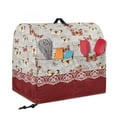thumbnail image 5 of TSOVTHRID Butterfly Newspaper Print Stand Mixer Cover Dust Cover Floral Lace Pattern Waterproof Portable Small Appliance Covers with 2 Storage Pockets Accessories Decor for Kitchen Aid Mixer Cover,L, 5 of 7