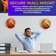 thumbnail image 4 of Hold My Ball Basketball Holders – Red Large Hand Wall Mount Displays for Ball Storage & Memorabilia - Ball Storage Rack for Basketball, Soccer or Volleyballs, 4 of 7