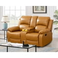 thumbnail image 2 of Manual Leather Recliner Sofa Set, 3 Piece Living Room Furniture,Reclining Sofa Recliner Couch for Home/Office, 2 of 6
