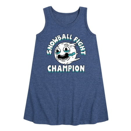 

Instant Message - Snowball Fight Champion - Toddler & Youth Girls A-line Dress