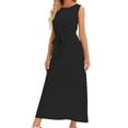 thumbnail image 5 of Maxi Dresses Sevevn Women's Fashion Casual Solid Color Tie Sleeveless Round-Neck Dress Dresses For Women 2025 Elegant Classy, 5 of 5