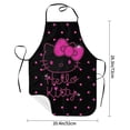 thumbnail image 6 of Hello Kitty Adjustable Bib Aprons, Waterdrop Resistant Apron with 2 Pockets for Kitchen Cooking Restaurant BBQ Painting Crafting, 6 of 7