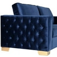 thumbnail image 2 of Isola Sofa, Blue Velvet with Gold Metal Legs, 2 of 3