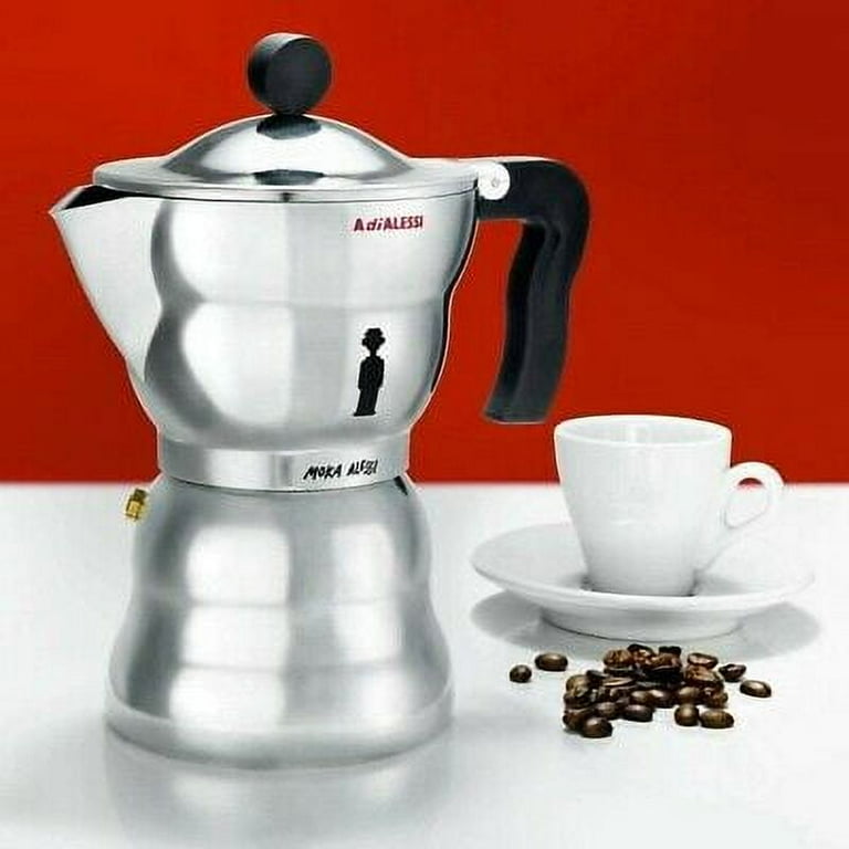 Alessi "Moka" Aluminum 6 Cup Espresso Coffee Maker - Walmart.com