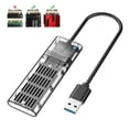 thumbnail image 4 of Caja adaptadora M.2 a USB 3,0, caja HDD 2230 2242 2260 2280mm lector de carcasa B Key Disk 5Gbps carcasa chasis para Negro Macarena Carcasa del adaptador de lector, 4 of 4
