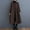 Coffee, variant on Women Oversized Long Winter Coats Warm Wool Blend Pea Trench Coat Overcoat Black L
