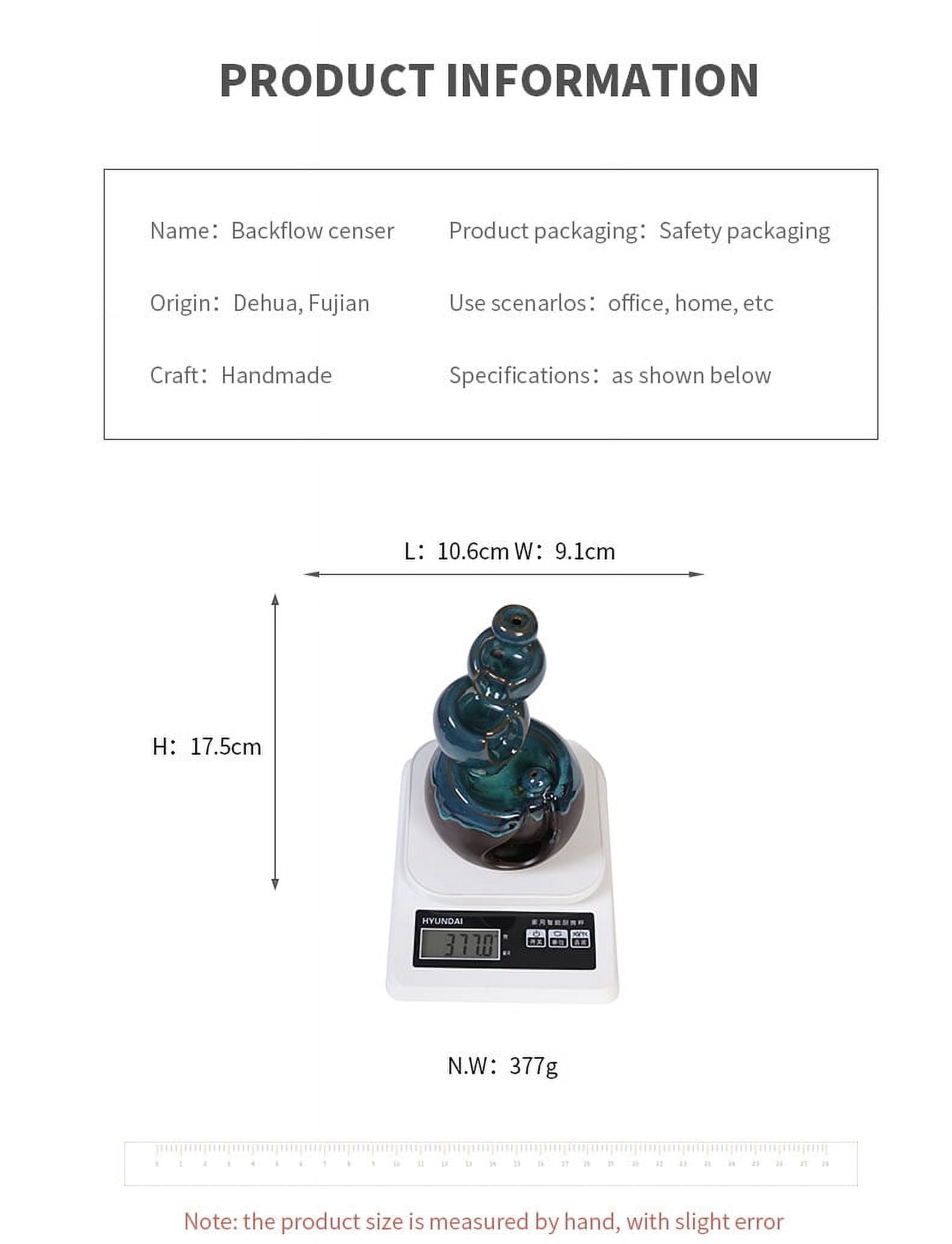 Waterfall Incense Cone Holder, Ceramic Backflow Incense Burner, Incense Burner Stand, Aromatherapy Decor Home Decor