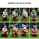 thumbnail image 5 of Decoración de jardín, figuras de enanos de resina, manualidades para jardín al aire libre, luces de hadas, campanas de viento, para patio, resina ligera, 6 pulgadas de alto, para balcón,, 5 of 7