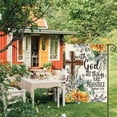 thumbnail image 2 of Sunflower Spring Summer Garden Flag 12x18 Inch Double Sided Outside, With God All Things Are Possible Floral Yard Outdoor Decoration, 2 of 6