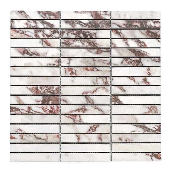 The Tile Life Cala Rosso 4" x 4" Viola Polished Porcelain TIle Sample, 1 Piece