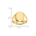 thumbnail image 5 of 14K Yellow Gold Ring Band Signet 16.0x11.5mm Closed Back Men's, Size 5, 5 of 5