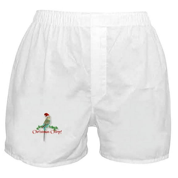 CafePress - Christmas Budgie Boxer Shorts - Men's Novelty Boxer Shorts