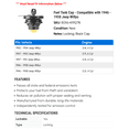 thumbnail image 2 of Fuel Tank Cap - Compatible with 1946 - 1958 Jeep Willys 1947 1948 1949 1950 1951 1952 1953 1954 1955 1956 1957, 2 of 2