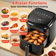 thumbnail image 4 of FRESHDEW 6Qt Air Fryer with Visible Window, 1500W Digital Air Fryer, 8-in-1 Presets, Touchscreen, 24H Delay Start, 4 of 13