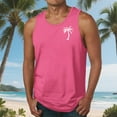 thumbnail image 2 of Mens Summer Beach Tank Top Hawaiian Palm Tree Print Sleeveless Muscle Basic Tee Vacation Tops, 2 of 5