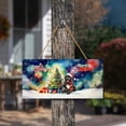 thumbnail image 3 of Merry Christmas and Happy New Year Santa Newfoundland Holiday Xmas Winter Landscape Wood Sign Newfie Dog Lover Gifts Hanging Wall Home Decor - 00024, 3 of 5