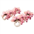 thumbnail image 1 of Anillos de Servilletas de Flores 6 Piezas, Soporte de Anillos de Servilletas, Soporte de Hebillas de Servilleta Floral de Primavera Decoraciones de Mesa, A, 1 of 9