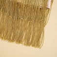 thumbnail image 5 of CUZIBR Girls Sequins Dress Fringe Latin Spaghetti Strap Solid Color Tassel Shiny Sparkly Jazz Tango Dance Dresses,Gold,6-7 Years, 5 of 8