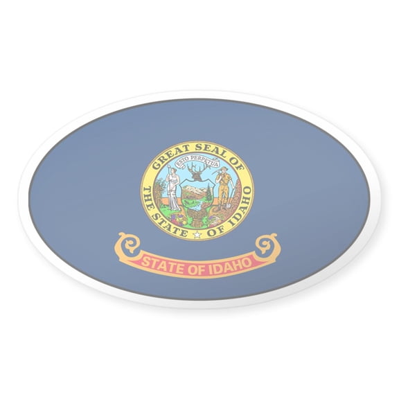 CafePress - Idaho State Flag Oval Sticker - Sticker (Oval)