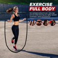 thumbnail image 4 of Cuerda para saltar HPYGN, pesada, 2,8 libras y 2,8 m, para entrenamiento físico, 4 of 8