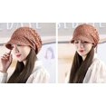 thumbnail image 2 of CoCopeaunts Sun Hat Beach Hat Slouchy Beanie with Brim Cutout Spring Skull Cap w Brim Visor Comfortable Women Hats with Brims, 2 of 8